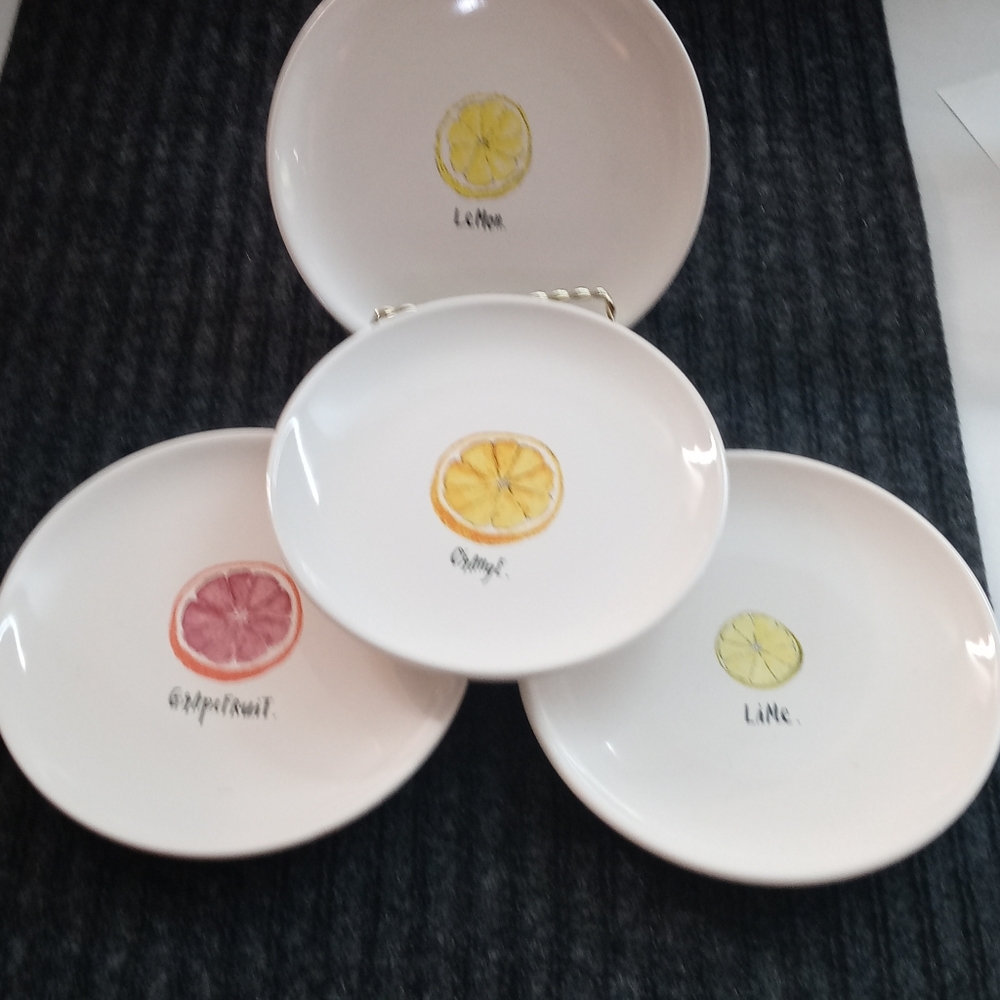 Rea Dunn set of 4  6" plates